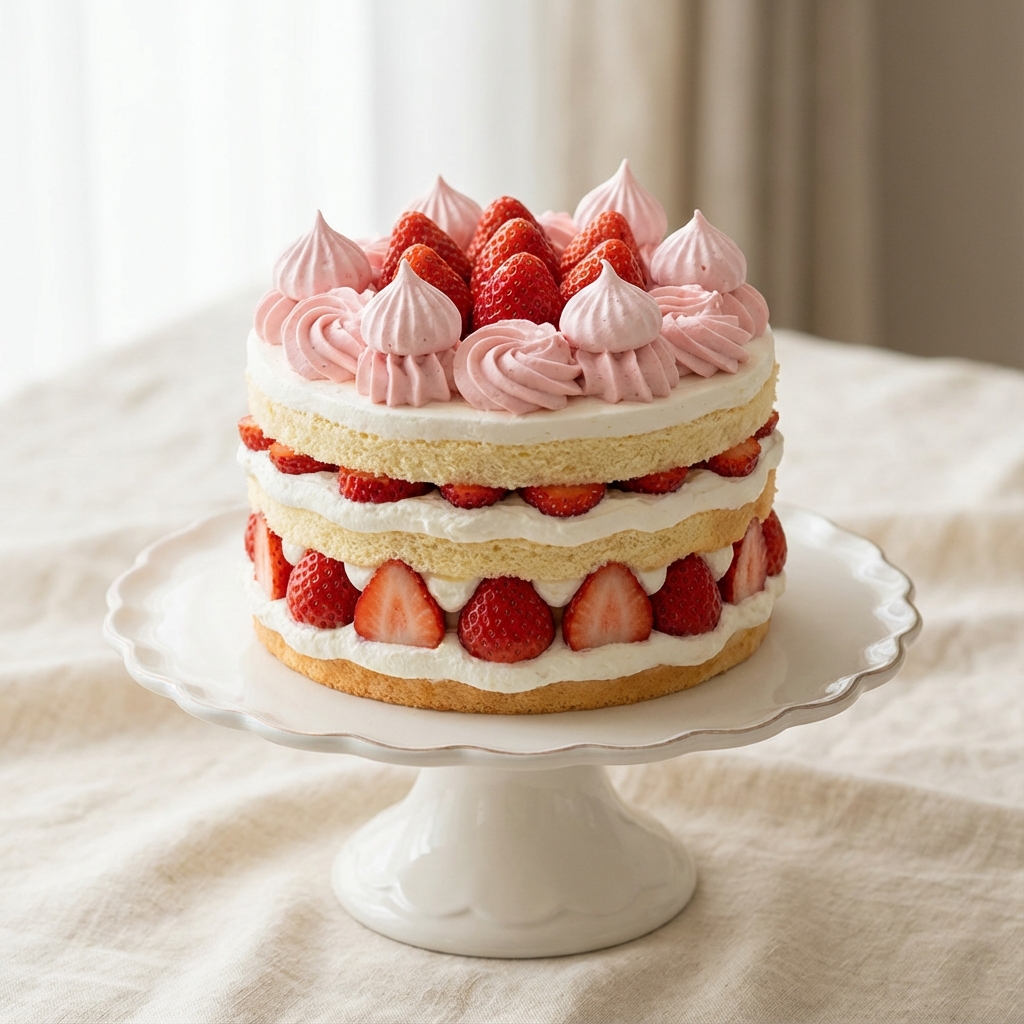 Bánh Kem Dâu Tươi - Bánh sinh nhật handmade với dâu tây tươi